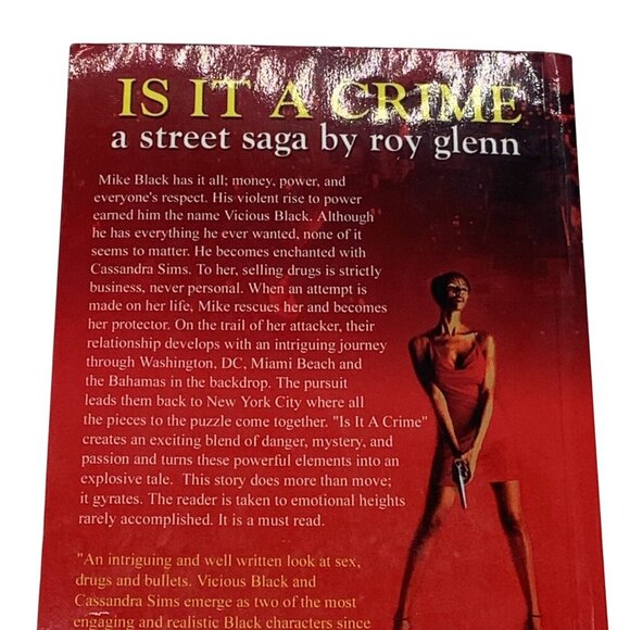 Is It A Crime A Street Saga By Roy Glenn 1999 Paperback Urban Books - Picture 5 of 15